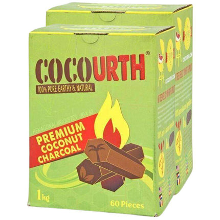 Cocourth - Cocourth Hexagon Coconut Shisha Charcoal - 60 Pieces - The Premium Way