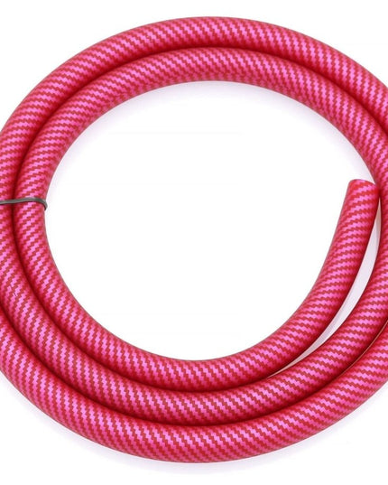 Essentials - Essentials Shisha Red Silicone Matt Carbon Hose - The Premium Way