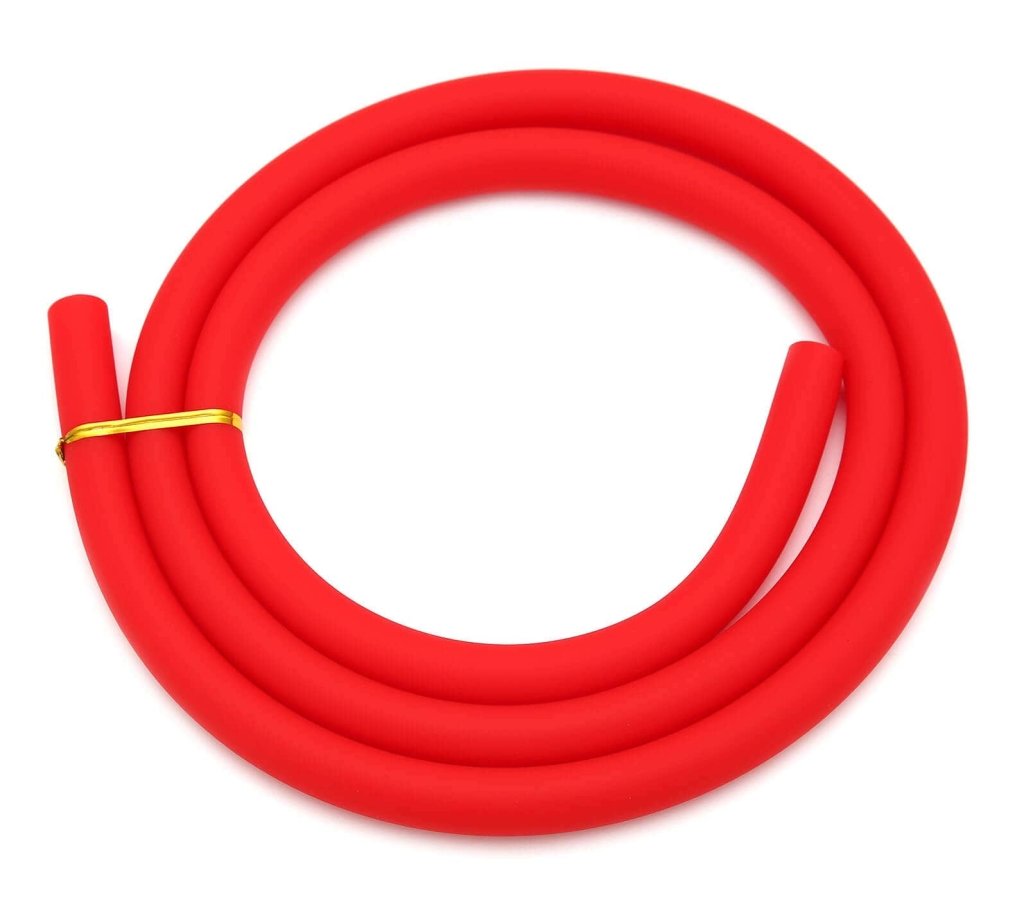 Essentials - Essentials Shisha Silicone Matte Hose - Red - The Premium Way