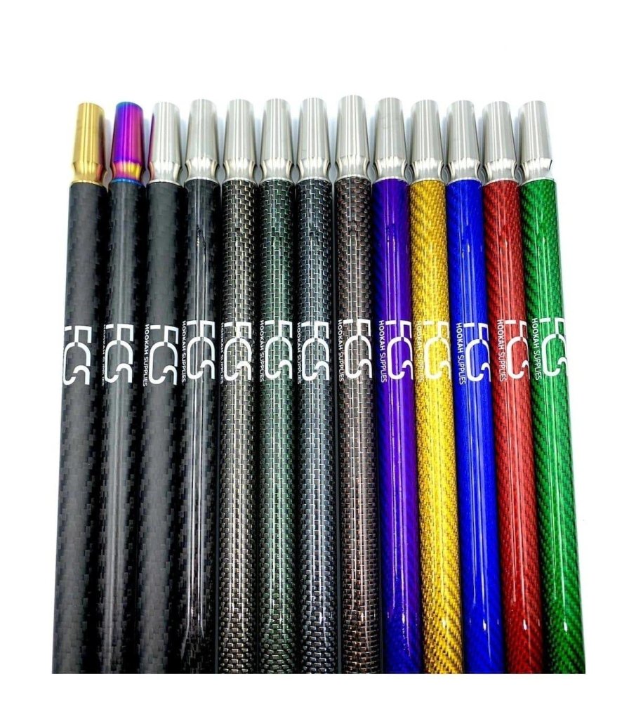 FCS - FCS Blue Stainless Steel & Carbon Shisha Mouthpiece - The Premium Way