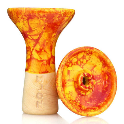 Moon - Moon Killer Marble Orange-Red Phnnel Hookah Bowl - The Premium Way