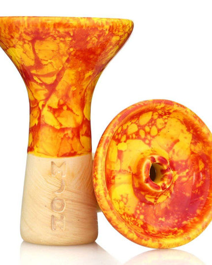 Moon - Moon Killer Marble Orange-Red Phnnel Hookah Bowl - The Premium Way
