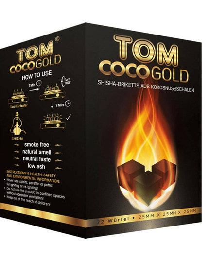 TOM - Tom Coco 25mm Gold Charcoal Cubes - The Premium Way